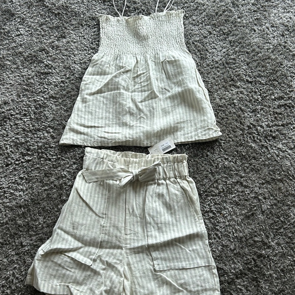 NWT Laude The Label 2 Piece Linen Outfit Size S